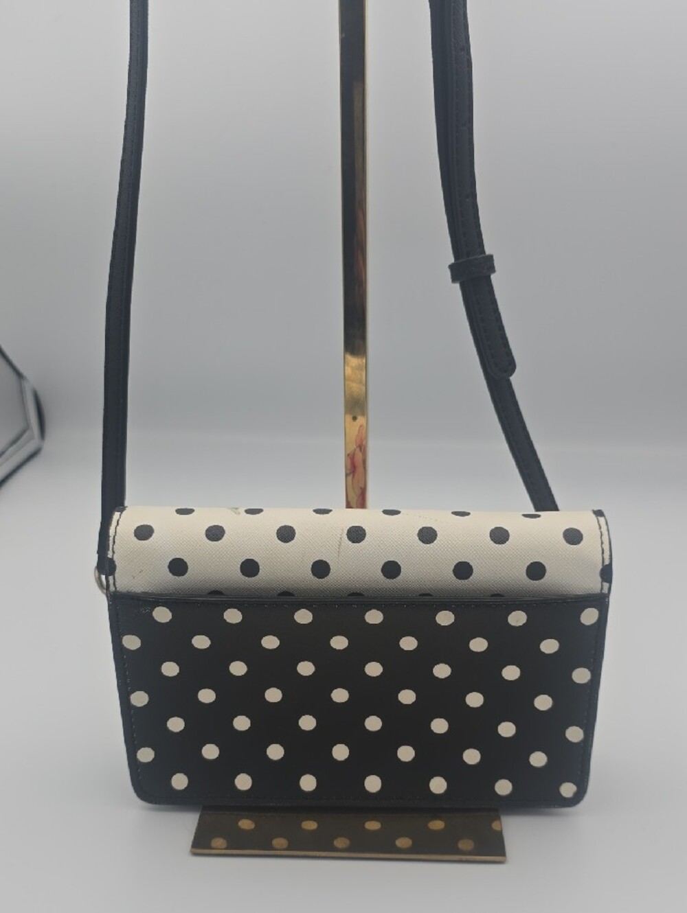 Karl Lagerfeld Corinne Black/White Polka Dot Floral Small Crossbody (EUC)(HTF)🌸 - Picture 13 of 14